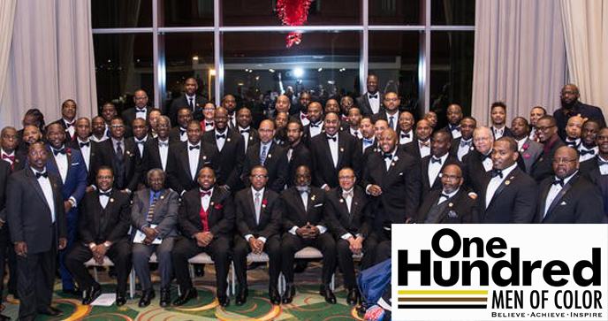 Photo of all honorees at the fifth annual 100 Men of Color Black Tie Gala and Awards event