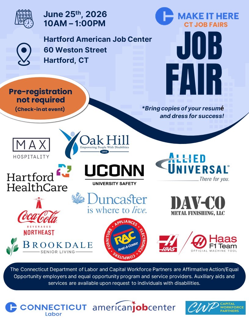 6-25-26 Hartford Job Fair Flyer